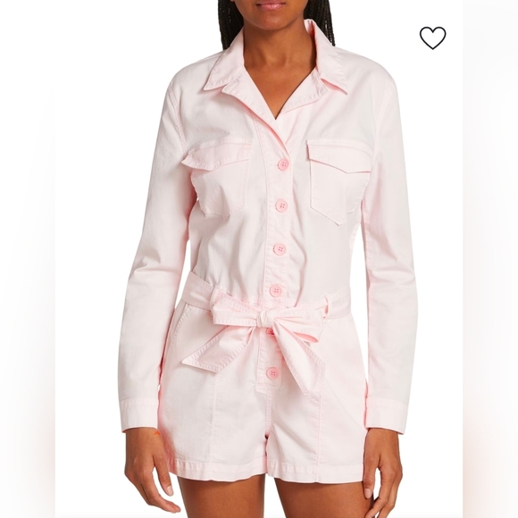 Veronica Beard Pants - VERONICA BEARD Winifred Twill Belted Romper Size Small